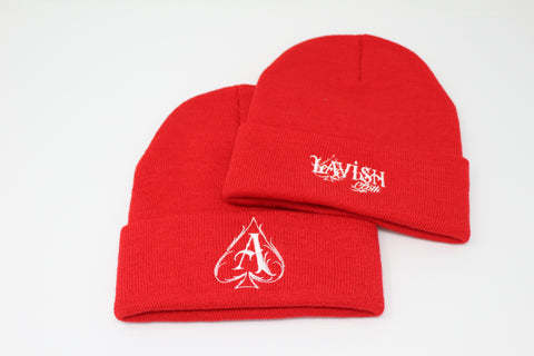 Red Lavish Beanie