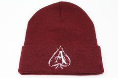 Maroon Ace Beanie